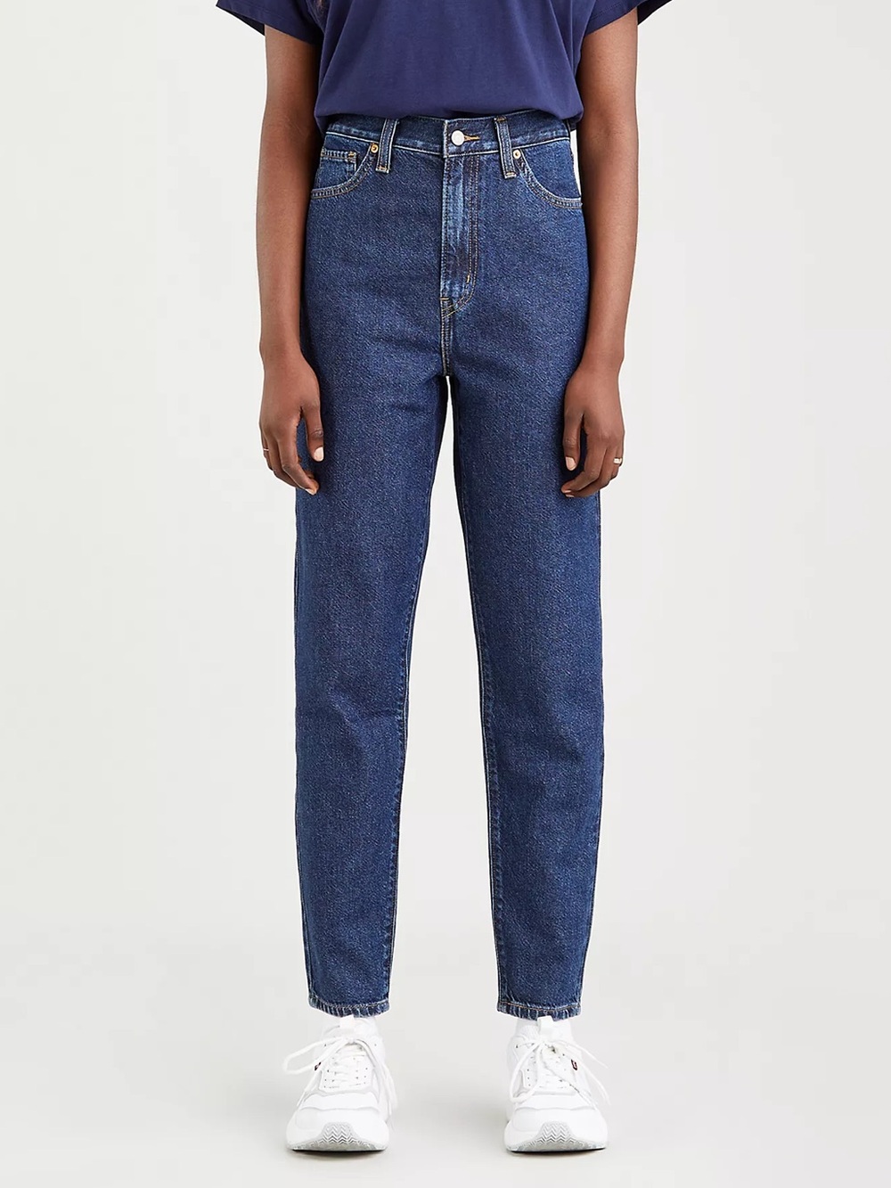 Levi’s high waisted mom jean 27 eco ocean blue denim jeans classic timeless